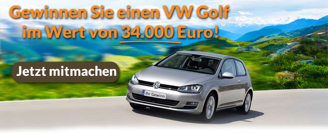 Gewinnspiel: VW Golf-Gewinnspiel