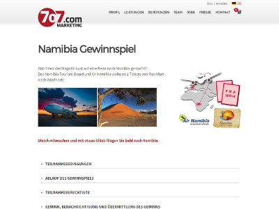 Gewinnspiel: Gewinnen Sie eine Reise nach Namibia