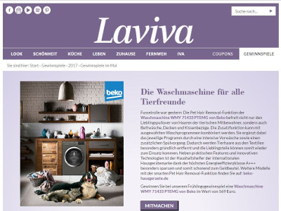 Gewinnspiel: Waschmaschine gewinnen