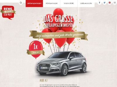 Gewinnspiel: Rewe-Jubiläums Gewinnspiel
