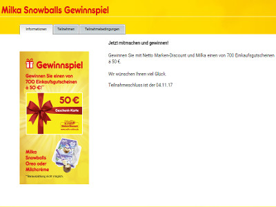 Gewinnspiel: 700x 50 € Netto Gutscheine gewinnen