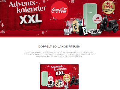 Gewinnspiel: Coca Cola Adventskalender Gewinnspiel