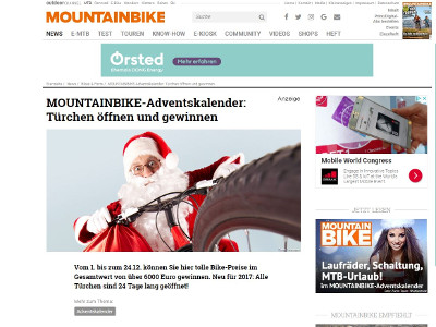 Gewinnspiel: Mountainbike Adventskalender