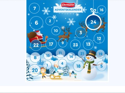 Gewinnspiel: Ehrmann Quiz-Adventskalender