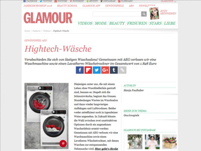 Gewinnspiel: Waschmaschine und Wäschetrockner gewinnen
