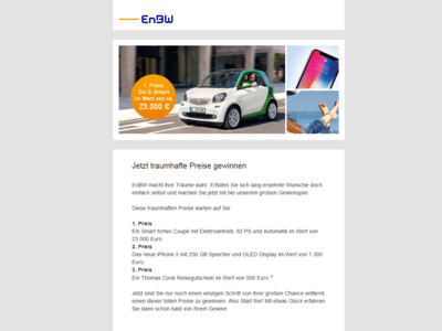 Gewinnspiel: Bei EnBW zu Ostern hochwertige Preise abräumen