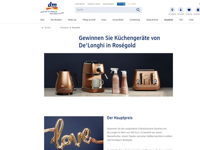 Gewinnspiel: De'Longhi Küchengeräte gewinnen
