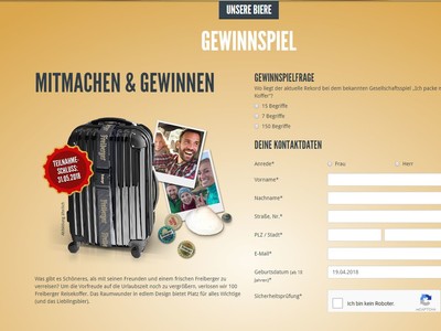 Gewinnspiel: Freiberger Pils Gewinnspiel