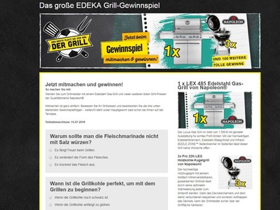 Gewinnspiel: Großes Edeka Grill-Gewinnspiel