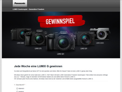 Gewinnspiel: Wöchentlich Panasonic Lumix G Kamera gewinnen