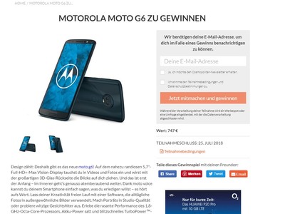 Gewinnspiel: Motorola Moto G6 zu gewinnen