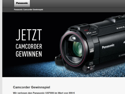 Gewinnspiel: Camcorder von Panasonic gewinnen