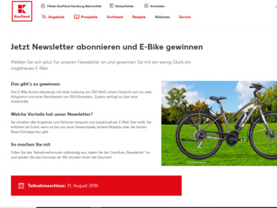 Gewinnspiel: E-Bike Newsletter Gewinnspiel