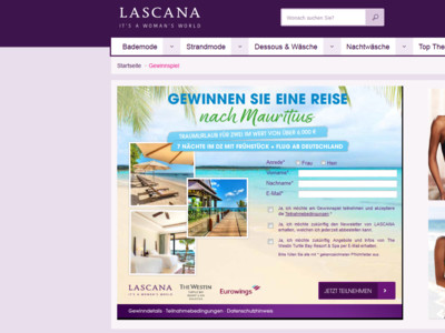 Gewinnspiel: LASCANA Reise Gewinnspiel