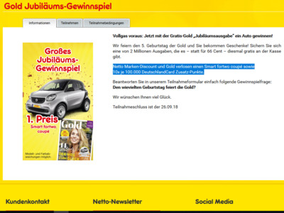 Gewinnspiel: Netto Gewinnspiel