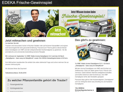 Gewinnspiel: Edeka Dampfgarer Gewinnspiel