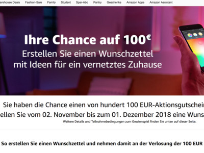 Gewinnspiel: Amazon Gutschein gewinnen