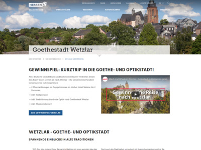 Gewinnspiel: Goethestadt Wetzlar Gewinnspiel