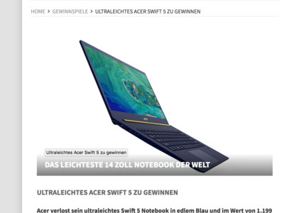 Gewinnspiel: Notebook Gewinnspiel