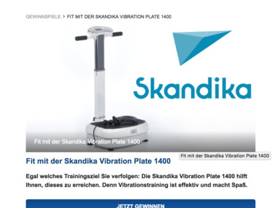 Gewinnspiel: Fitness Vibration Plate Gewinnspiel