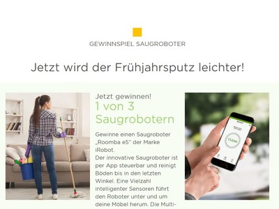 Gewinnspiel: Saugroboter gewinnen