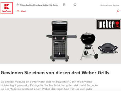 Gewinnspiel: Weber Grill gewinnen