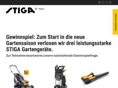 Gewinnspiel: STIGA Gewinnspiel: Akku-Rasenmäher, Hochdruckreiniger und mehr wird verlost