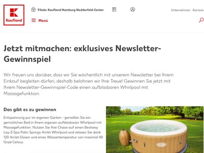 Gewinnspiel: Kaufland Gewinnspiel: Whirlpool von Bestway zu gewinnen