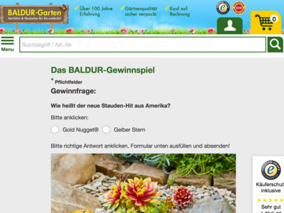 Gewinnspiel: BALDUR-Garten Gewinnspiel: Gutscheine werden verlost