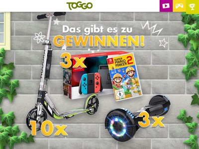Gewinnspiel: Toggo Gewinnspiel: Scooter, Nintendo Switch und mehr zu gewinnen