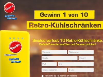 Gewinnspiel: Sinalco Gewinnspiel: 10 Retro Kühlschränke zu gewinnen