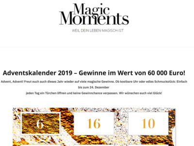Gewinnspiel: My Magic Moments Adventskalender
