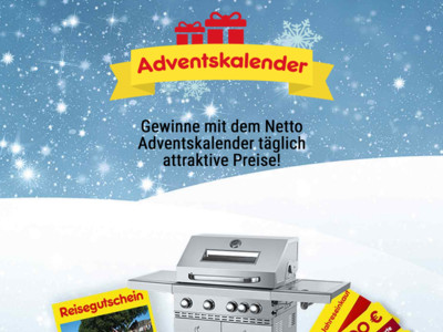Gewinnspiel: Netto Adventskalender: Einkaufsgutscheine, Kaffeemaschinen und mehr zu gewinnen
