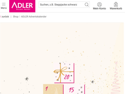 Gewinnspiel: Adler Adventskalender: Geschenkkarten und mehr wird verlost