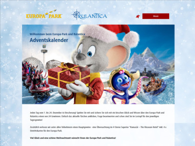 Gewinnspiel: Europa-Park Adventskalender: Europa-Park-Besuch gewinnen