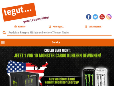Gewinnspiel: tegut Gewinnspiel: zehn Monster Cargo Kühlschränke werden verlost