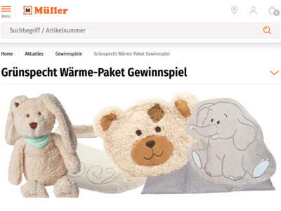 Gewinnspiel: Müller Gewinnspiel: fünf Wärmekissen-Pakete zu gewinnen