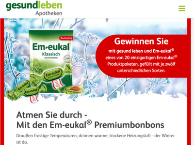 Gewinnspiel: gesundleben Apotheken Gewinnspiel: Em-eukal Produktpakete zu gewinnen