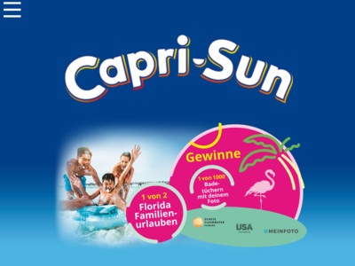 Gewinnspiel: Capri Sun Gewinnspiel: Gutscheine für einen Familienurlaub zu gewinnen