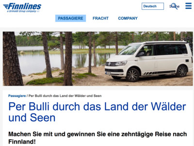 Gewinnspiel: Finnlines Gewinnspiel: Reise nach Finnland zu gewinnen
