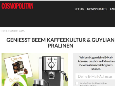 Gewinnspiel: Cosmopolitan Oster Gewinnspiel: Kaffeevollautomat und mehr gewinnen
