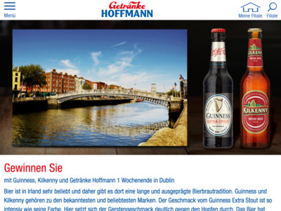 Gewinnspiel: Getränke Hoffmann Gewinnspiel: Reise nach Irland zu gewinnen
