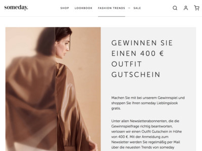 Gewinnspiel: someday Gewinnspiel: Outfit-Gutschein zu gewinnen