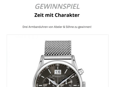 Gewinnspiel: MagicMoments Gewinnspiel: Armbanduhren werden verlost