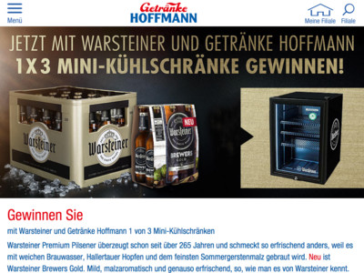 Gewinnspiel: Getränke Hoffmann Gewinnspiel: Mini-Kühlschrank gewinnen