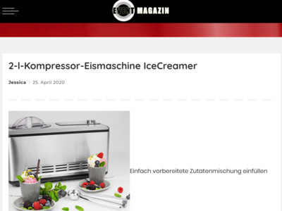 Gewinnspiel: Event-Magazin Gewinnspiel: Eismaschine gewinnen
