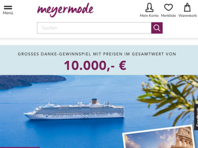 Gewinnspiel: Meyermode Gewinnspiel: Kreuzfahrt gewinnen