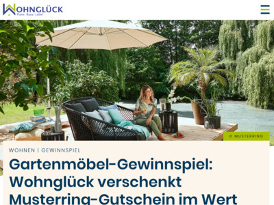 Gewinnspiel: Wohnglück Gewinnspiel: Gartenmöbel gewinnen