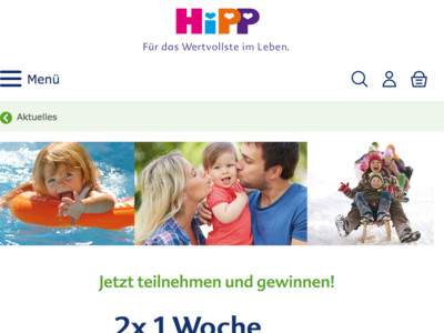 Gewinnspiel: Hipp Gewinnspiel: Familienurlaub und Hipp Vitaminkorb zu gewinnen