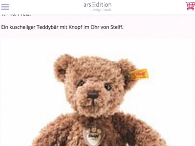 Gewinnspiel: arsEdition Gewinnspiel: Steiff Teddybär gewinnen